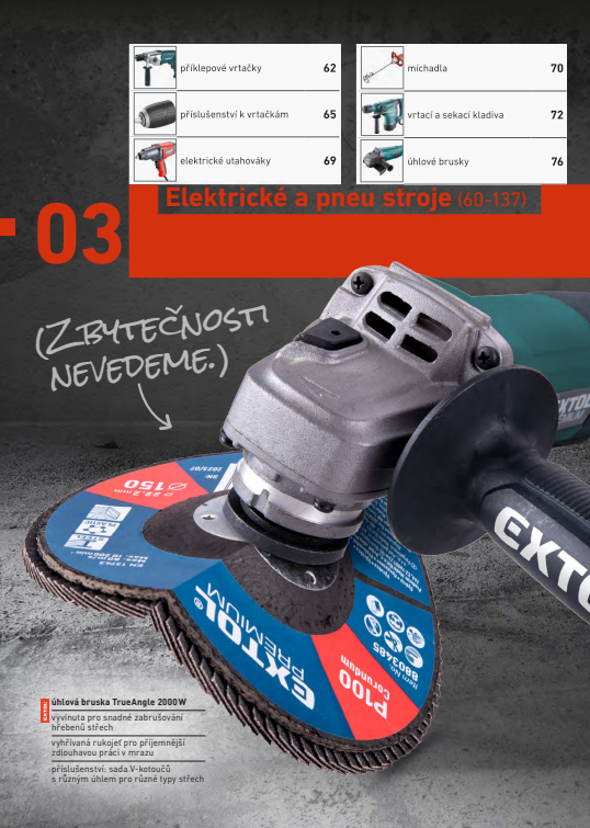 Katalog elektro nářadí Extol