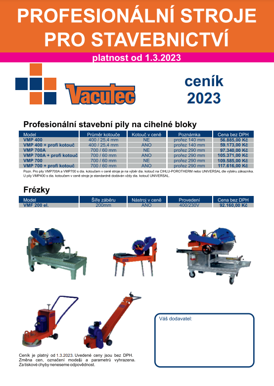 Katalog výrobků značky Vacutec